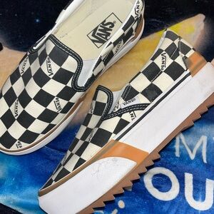 Vans Stacked Unisex Checkered Slip-On Shoes
